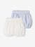 Set of 2 Embroidered Bloomer Shorts for Newborn Babies sky blue - vertbaudet enfant 