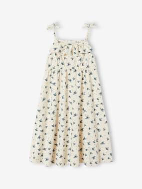 Strappy Midi-Length Dress for Girls  - vertbaudet enfant