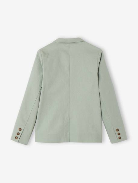 Veste garçon cérémonie en coton/lin beige+beige clair+bleu+marine foncé+vert sauge - vertbaudet enfant 