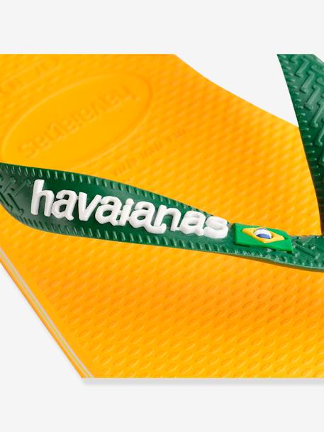 Tongs enfant Brasil Logo jaune+pêche - vertbaudet enfant 