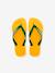Tongs enfant Brasil Logo jaune+pêche - vertbaudet enfant 