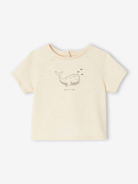 Lot de 2 T-shirts naissance en coton biologique moka - vertbaudet enfant 