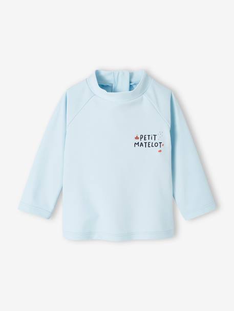 UV Protection Little Sailor Swim T-Shirt for Boys sky blue - vertbaudet enfant 