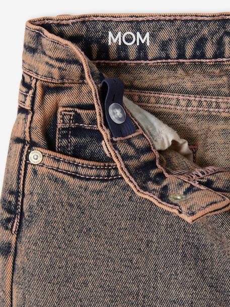 Jean Mom surteint fille vieux rose - vertbaudet enfant 