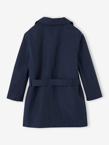 Trench fille avec capuche amovible marine - vertbaudet enfant 