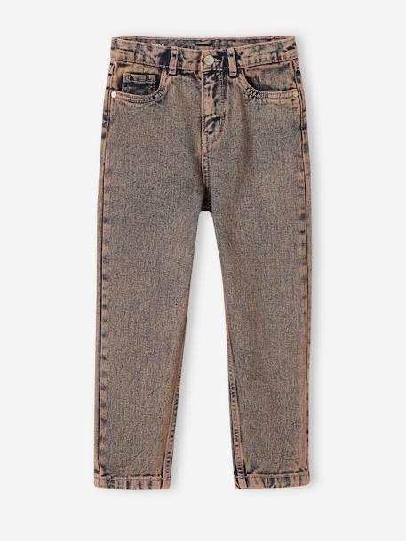 Jean Mom surteint fille vieux rose - vertbaudet enfant 