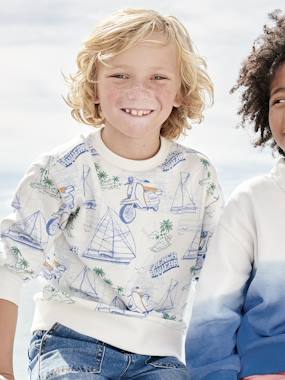 Boys-Cardigans, Jumpers & Sweatshirts-Sweatshirt with Riviera Motif for Boys