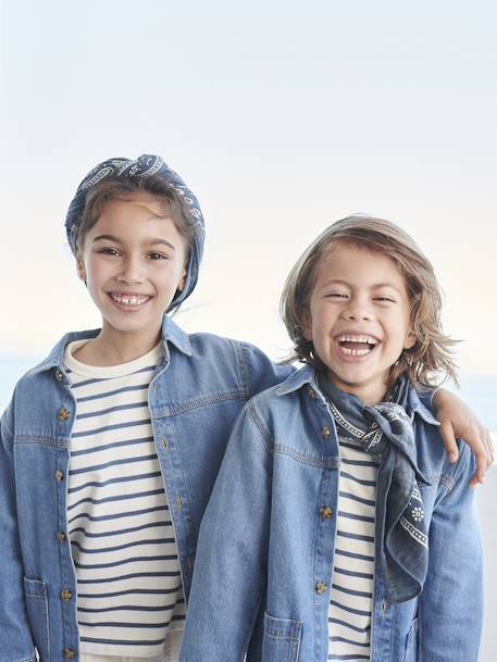 Unisex Scarf for Children grey blue - vertbaudet enfant 