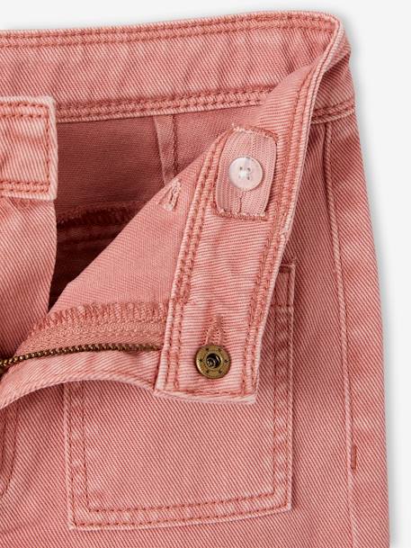 Wide Cropped Trousers for Girls ecru+rose - vertbaudet enfant 