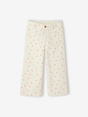 Girls-Wide Cropped Trousers for Girls