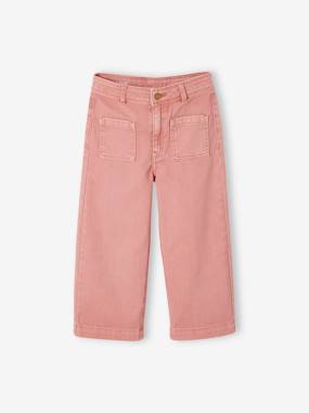 -Wide Cropped Trousers for Girls