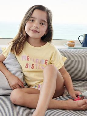 Short Pyjamas for Girls, "Meilleure Sister"  - vertbaudet enfant