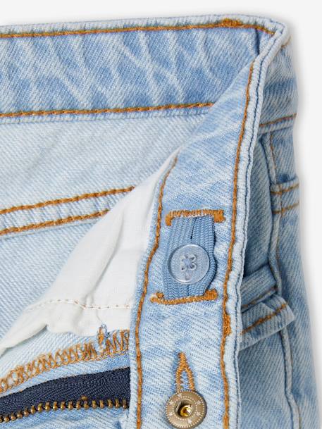 Jean fille droit MorphologiK tour de hanches large bleu foncé+denim bleached+stone - vertbaudet enfant 