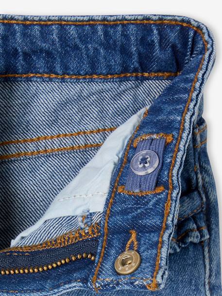 Jean fille droit MorphologiK tour de hanches Medium bleu foncé+stone - vertbaudet enfant 