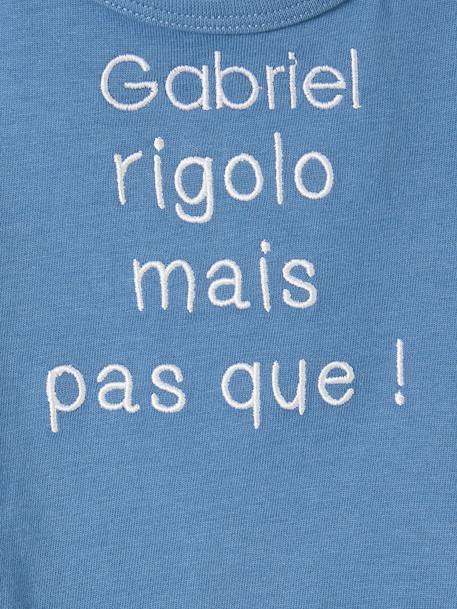 T-Shirt in Organic Cotton for Babies blue+ecru - vertbaudet enfant 