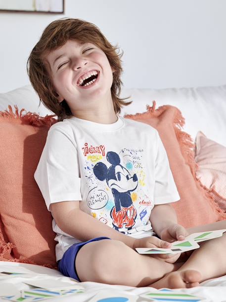 Pyjashort bicolore garçon Disney® Mickey bleu - vertbaudet enfant 