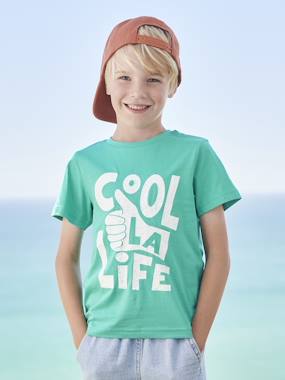 T-Shirt with Message for Boys  - vertbaudet enfant
