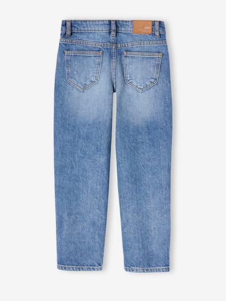 Jean fille droit MorphologiK tour de hanches Medium bleu foncé+stone - vertbaudet enfant 