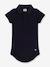 Short Sleeve Bodysuit with Polo Shirt Neckline, by PETIT BATEAU navy blue - vertbaudet enfant 