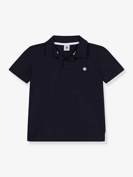 Short Sleeve Polo Shirt for Boys, by PETIT BATEAU navy blue - vertbaudet enfant 