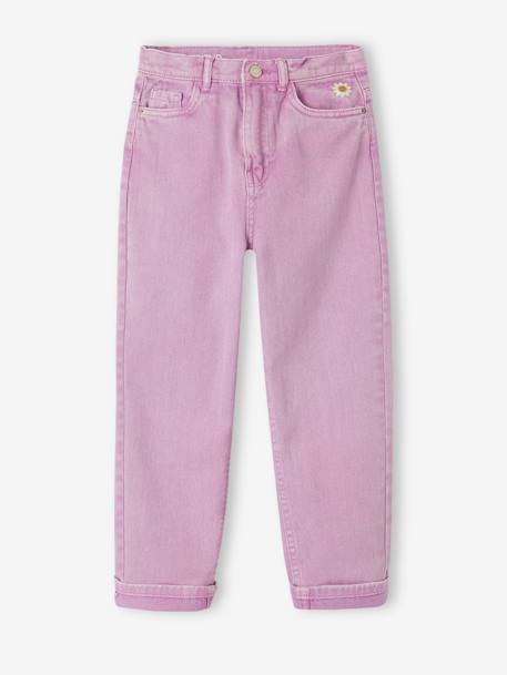 Boyfriend Trousers for Girls pistachio+violet - vertbaudet enfant 