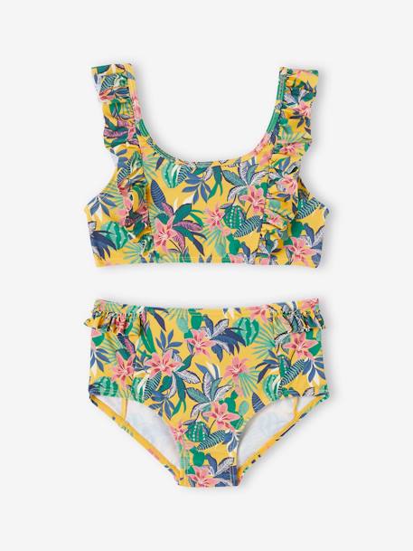 Bikini with Exotic Print mustard - vertbaudet enfant 