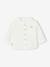 Chemise bébé col mao en gaze de coton personnalisable bleu électrique+écru+vert foncé - vertbaudet enfant 