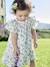 Robe fleurie de cérémonie bébé en gaze de coton écru - vertbaudet enfant 