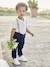 Knitted Polo Shirt for Babies ecru - vertbaudet enfant 