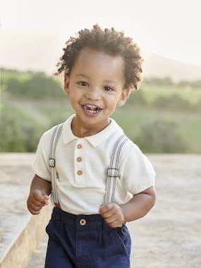 Knitted Polo Shirt for Babies  - vertbaudet enfant