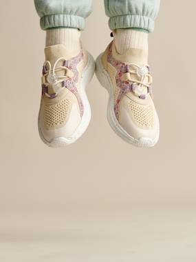 Elasticated Sports Trainers with Thick Sole for Girls  - vertbaudet enfant