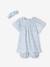 Seersucker Dress + Shorts + Headband Combo for Babies striped blue - vertbaudet enfant 