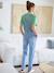Salopette en jean coupe mom grossesse et allaitement double stone - vertbaudet enfant 