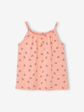 Baby-Striped Sleeveless Top with Fine Straps, for Babies