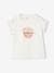 Embroidered T-Shirt with Ruffle on the Sleeves, for Girls ecru - vertbaudet enfant 