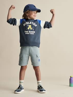 Cargo-Style Sports Shorts for Boys  - vertbaudet enfant