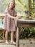 Floral Dress with Ruffled Butterfly Sleeves, for Girls rose - vertbaudet enfant 