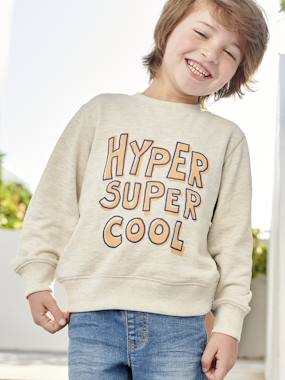 Boys-Basics Sweatshirt with Graphic Motif for Boys