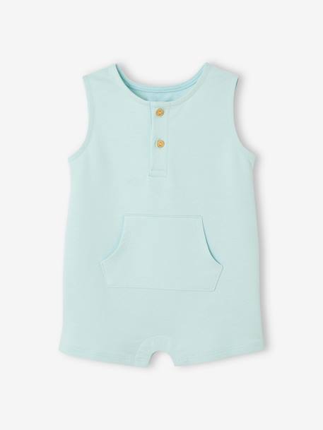 Fleece Playsuit for Babies blue+sky blue - vertbaudet enfant 