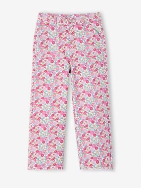 -Wide Floral Trousers for Girls
