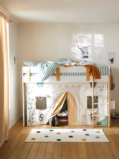 Horse Rider Bed Tent for Medium Height Loft Bed, Everest printed white - vertbaudet enfant 