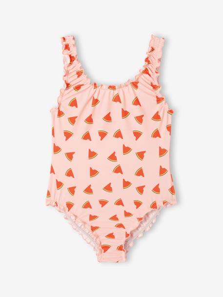 Swimsuit with Watermelon Prints for Girls printed pink - vertbaudet enfant 