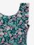 Maillot de bain 1 pièce imprimé tropical fille vert sapin - vertbaudet enfant 