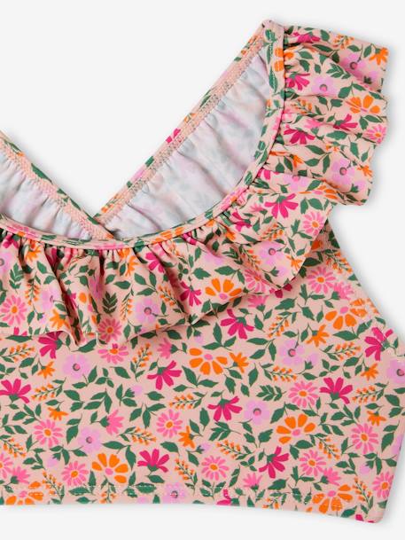Floral Print Bikini pale pink+printed green - vertbaudet enfant 