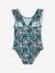 Maillot de bain 1 pièce imprimé tropical fille vert sapin - vertbaudet enfant 