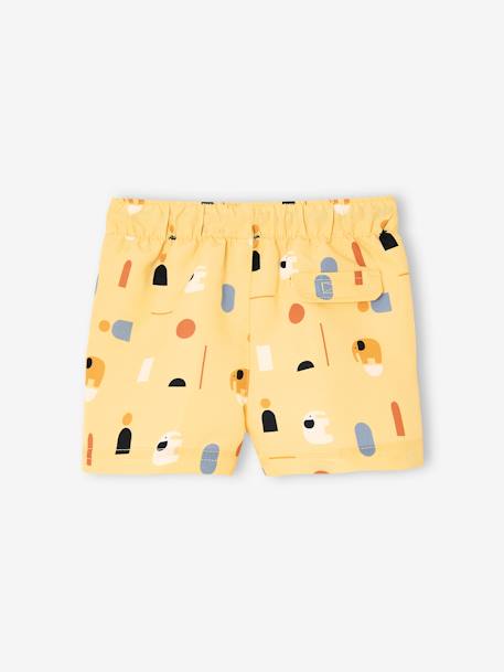 Swim Shorts with Geometric Print for Baby Boys pale yellow - vertbaudet enfant 