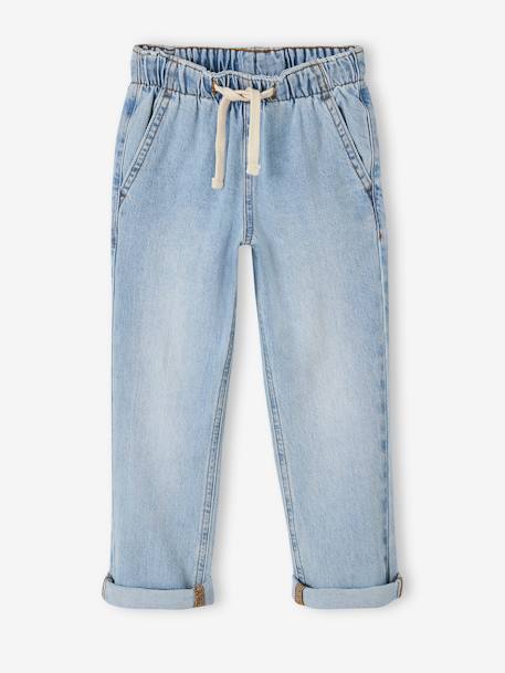 Jean garçon large facile à enfiler denim black+denim bleached+denim brut+gris+stone - vertbaudet enfant 
