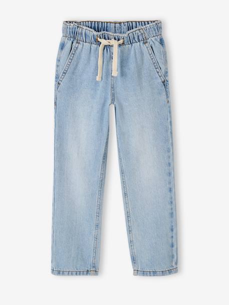 Jean garçon large facile à enfiler denim black+denim bleached+denim brut+gris+stone - vertbaudet enfant 