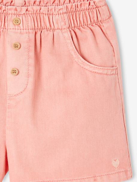 Colourful Shorts, Easy to Put On, for Girls blush+navy blue+pastel yellow - vertbaudet enfant 