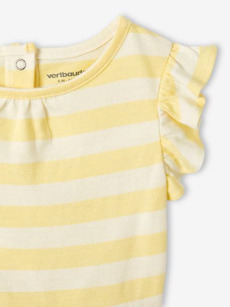 Basics Jumpsuit for Babies coral+striped yellow - vertbaudet enfant 